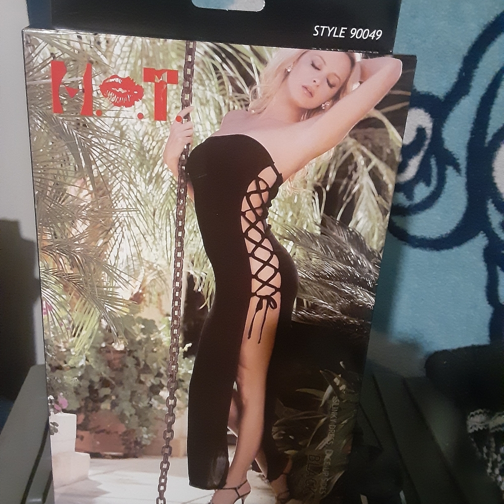 Long black slinky dress